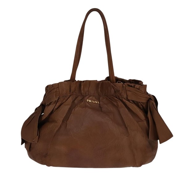 Prada Brown Leather tote - Picture 1 of 10